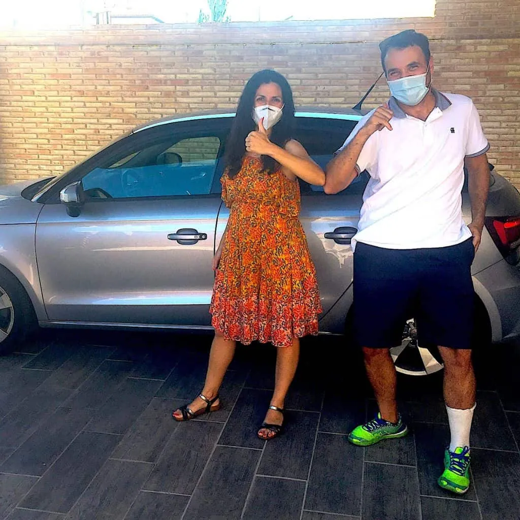 Eugenia de Madrid con su Audi A1 importado de Alemania